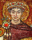 110px-Justinian emperor with halo 6th century